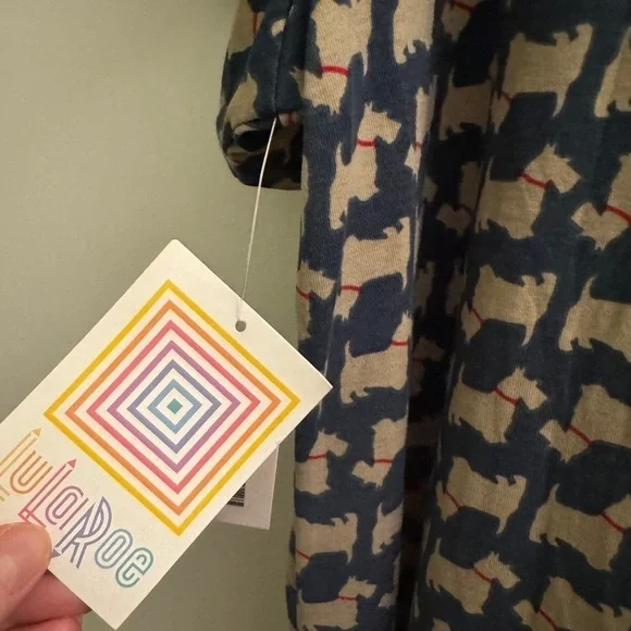 NWT LuLaRoe Pertfect Tee 2XL Blue Westy Scotty Dogs RARE - Picture 6 of 8
